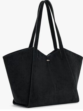 JW PEI Women's Kiana Tote Bag Black Faux Suede NWT